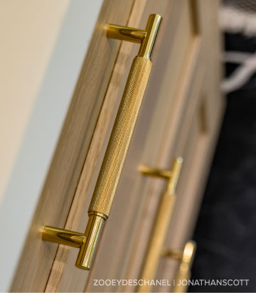Arles Knurled Brass Cabinet Pull