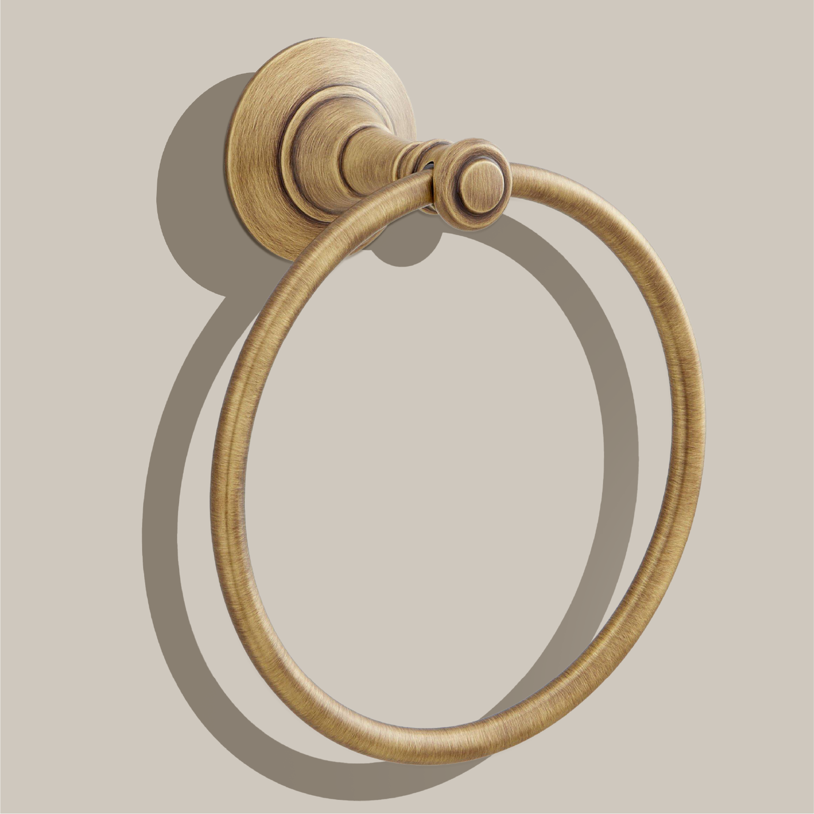 Marceau Towel Ring - Aged Brass